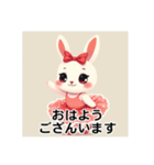 可愛いバレリーナウサギ（個別スタンプ：1）