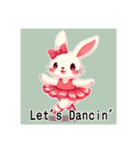 可愛いバレリーナウサギ（個別スタンプ：7）