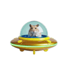 うごく！UFOに乗ったハムスター（個別スタンプ：10）