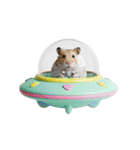 うごく！UFOに乗ったハムスター（個別スタンプ：12）
