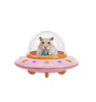 うごく！UFOに乗ったハムスター（個別スタンプ：14）