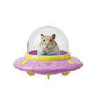うごく！UFOに乗ったハムスター（個別スタンプ：17）