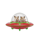 うごく！UFOに乗ったハムスター（個別スタンプ：20）