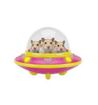 うごく！UFOに乗ったハムスター（個別スタンプ：21）