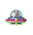 うごく！UFOに乗ったハムスター（個別スタンプ：22）