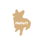 コーギーと毎日♪かんたん英語スタンプ（個別スタンプ：1）