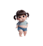 [アレンジ用]ぽっちゃり乙女（個別スタンプ：1）