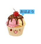 挨拶をするスイーツ（個別スタンプ：9）