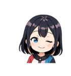 クールな女子スタンプ（個別スタンプ：4）