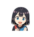 クールな女子スタンプ（個別スタンプ：7）