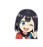 クールな女子スタンプ（個別スタンプ：13）
