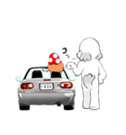 オープンカーの喜怒哀楽（個別スタンプ：23）