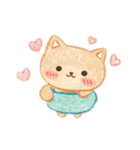 色鉛筆で描いたかわいい動物（個別スタンプ：12）