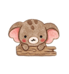 色鉛筆で描いたかわいい動物（個別スタンプ：33）