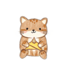色鉛筆で描いたかわいい動物（個別スタンプ：34）