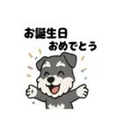 かわいいミニチュアシュナウザーのスタンプ（個別スタンプ：6）
