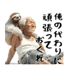 なまけものと終活ジジィのやる気無し返信（個別スタンプ：16）