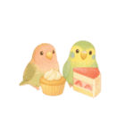 スイーツとインコたち❤️（個別スタンプ：33）