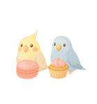 スイーツとインコたち❤️（個別スタンプ：34）