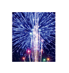 背景に花火が打ち上がる✨納涼花火セット2（個別スタンプ：1）