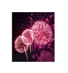 背景に花火が打ち上がる✨納涼花火セット2（個別スタンプ：8）