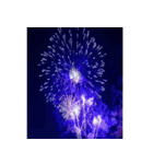 背景に花火が打ち上がる✨納涼花火セット2（個別スタンプ：14）