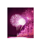 背景に花火が打ち上がる✨納涼花火セット2（個別スタンプ：20）
