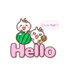 ❤️うごく！夏のでか文字♡英語＆日本語（個別スタンプ：14）