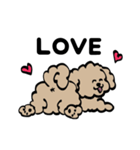 かわいい犬の使えるスタンプ（個別スタンプ：1）