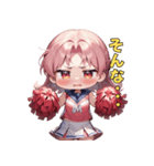 あなたの背中を押す！チアリーダー応援団（個別スタンプ：35）