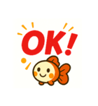 毎日使える♪金魚ちゃん日常でか文字（個別スタンプ：8）