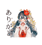 巫女さんの弓道★和風スタンプ（個別スタンプ：3）