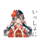巫女さんの弓道★和風スタンプ（個別スタンプ：36）