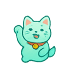 おばけ招き猫 提灯パレード（個別スタンプ：1）