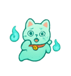 おばけ招き猫 提灯パレード（個別スタンプ：4）