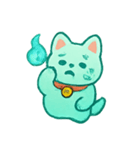 おばけ招き猫 提灯パレード（個別スタンプ：7）