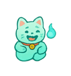 おばけ招き猫 提灯パレード（個別スタンプ：11）