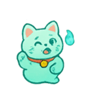おばけ招き猫 提灯パレード（個別スタンプ：16）