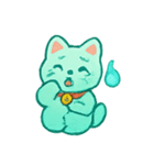 おばけ招き猫 提灯パレード（個別スタンプ：20）