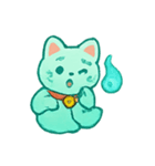 おばけ招き猫 提灯パレード（個別スタンプ：21）