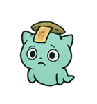 お札ねこ 幽霊行進（個別スタンプ：1）