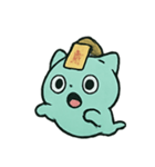 お札ねこ 幽霊行進（個別スタンプ：2）