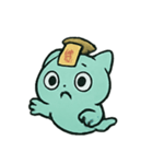 お札ねこ 幽霊行進（個別スタンプ：6）