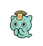 お札ねこ 幽霊行進（個別スタンプ：8）