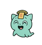 お札ねこ 幽霊行進（個別スタンプ：10）