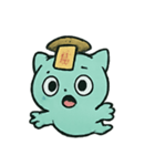 お札ねこ 幽霊行進（個別スタンプ：11）