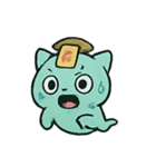 お札ねこ 幽霊行進（個別スタンプ：16）