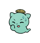 お札ねこ 幽霊行進（個別スタンプ：22）