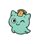 お札ねこ 幽霊行進（個別スタンプ：23）