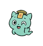 お札ねこ 幽霊行進（個別スタンプ：24）